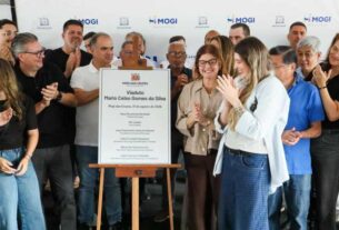 Prefeita Mara Bertaiolli inaugurou nova perimetral no distrito de Cesar de Souza