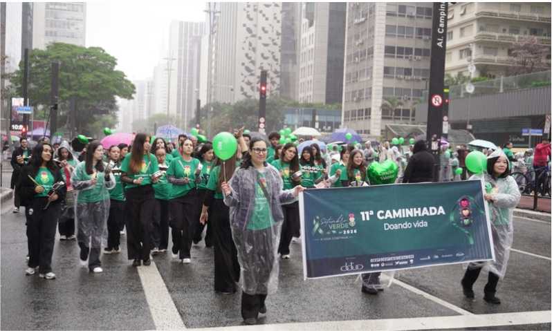 Caminhada pela doação de órgãos aconteceu neste domingo 13